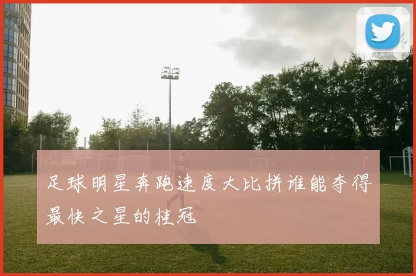 足球明星奔跑速度大比拼谁能夺得最快之星的桂冠